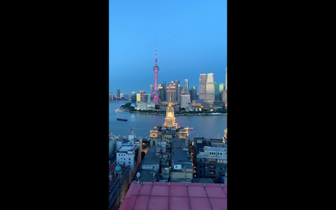 上海cbd竖屏4K竖版视频视频