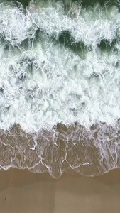 沙滩海浪自然风光视频
