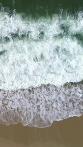 沙滩海浪自然风光视频