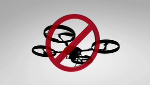 3d禁止无人机飞行标识19秒视频