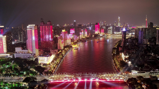 广州塔珠江新城 夜景视频