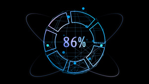 科技感百分比进度15秒视频