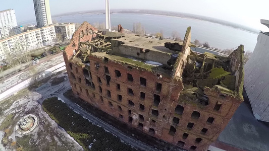 俄罗斯伏尔加格勒德的战争废墟视频