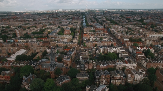 Amsterdam空中全景无地视频