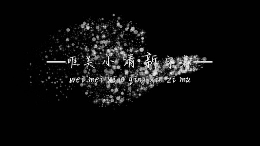 唯美粒子星光字幕条Edius模板视频