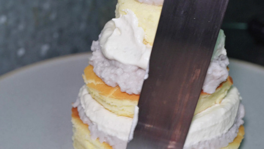 刮刀自制生日蛋糕甜品师视频