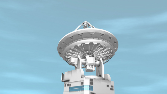3d模型无线电望远镜通讯设施视频