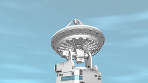 3d模型无线电望远镜通讯设施12秒视频