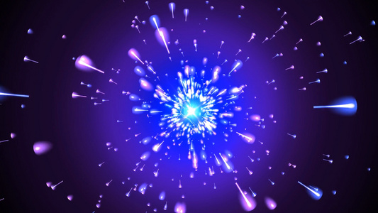 紫色雷球粒子视频