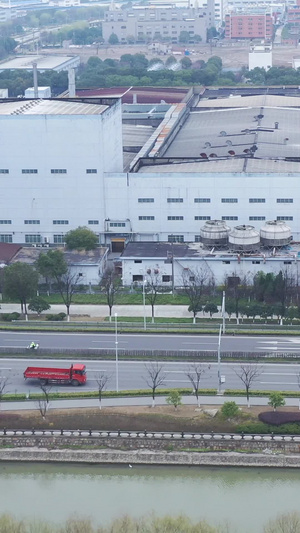 疫情后的工厂状况航拍工厂119秒视频