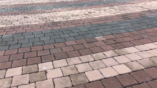 户外砖地板步行路视频