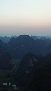 日出广西桂林航拍桂林山水甲天下视频