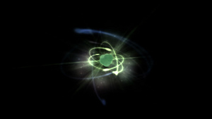 球体形状光的抽象原子动画效果10秒视频