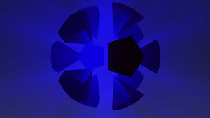 多色射线原子背景无缝环环3d运动图形15秒视频