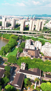 航拍南京民城墙雨花门风景5A景区视频