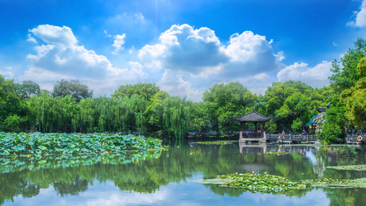 杭州西湖景色旅游风景照片合成背景视频视频