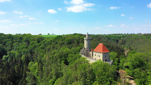 欧洲中世纪城堡的鸟瞰图26秒视频