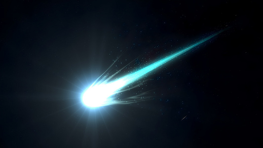光辉而美丽蓝彗星视频