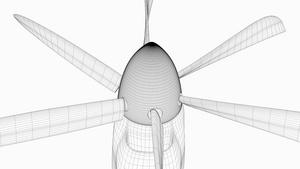 飞机,涡轮风扇线构图14秒视频