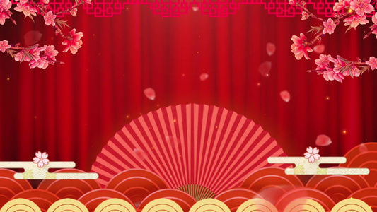 中国风戏曲舞台背景视频