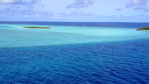 浅水和白色沙子背景浅水为突破海滩完美海景图案10秒视频