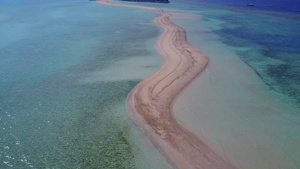 海洋环礁湖海滩沿蓝海和白沙旅行空空摘要11秒视频