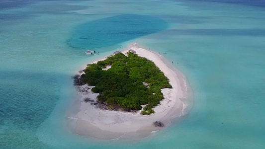 海洋旅游海滩旅行摘要以清晰的海洋和白色沙滩背景为背景视频