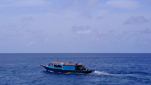 蓝环礁湖和小船11秒视频