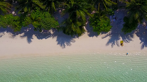海平面上海景海滩时间的外来海洋空中纹理以绿海和白沙13秒视频