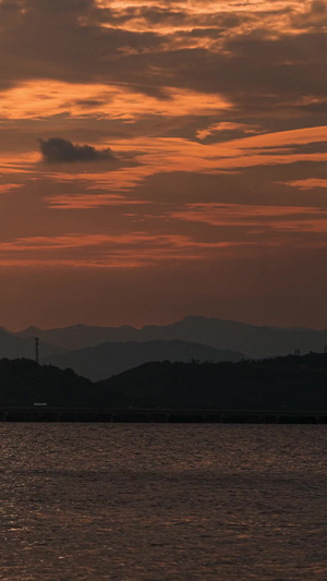 延时浙江玉环漩门湾湿地公园夕阳素材浙江漩门湾湿地公园14秒视频