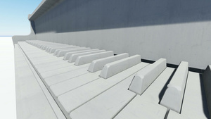 钢琴键3d动画和成像21秒视频