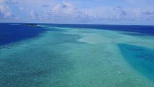 浅水和白沙底浅水及白沙底的宁静环礁湖海滩野生生物13秒视频