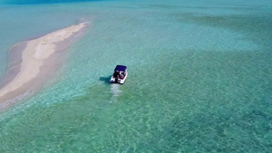 清沙背景蓝海热带海岸海滩空中无人机旅游10秒视频