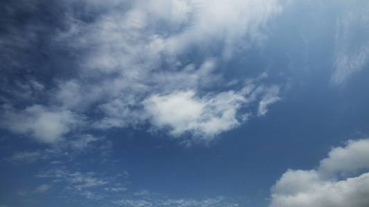 蓝色天空云云4k视频
