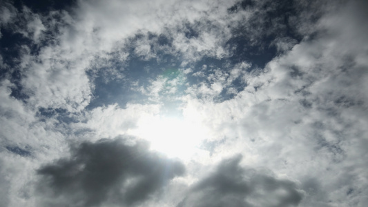 蓝色天空云云4k视频