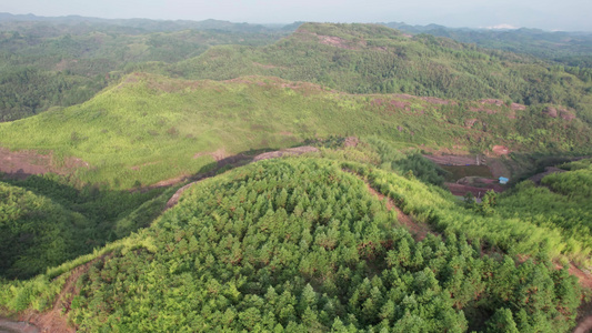 航拍广东韶关市丹霞山地质公园视频