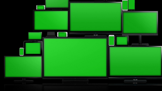 有许多不同种类的绿色屏幕屏幕带有绿色屏幕视频