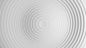 白色极简主义具有位移效果的圆圈抽象图案白色清洁环动画7秒视频
