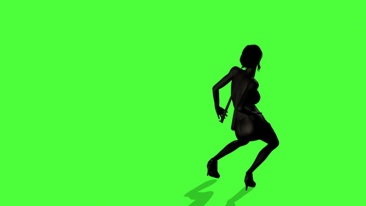3d绿色屏幕上的优丽舞蹈动画视频