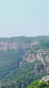 自然风光夏季的山峰航拍视频潭溪山视频