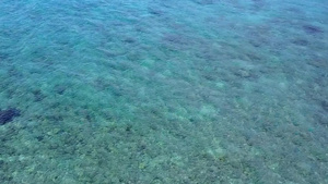 蓝色环礁湖与近海面的白色沙子背景代表着天堂岛海滩11秒视频