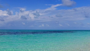 热带海滩的松石环礁湖和沙滩12秒视频