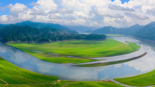 山水河流风光视频