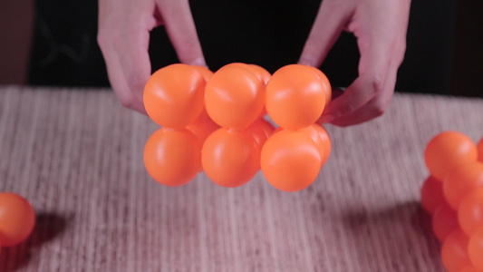 乒乓球蛋白质分子大小演示实验教具 视频