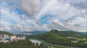 深港交界处延时摄影4K9秒视频