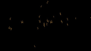 黑色背景20x1080的维京人的直线字母表9秒视频