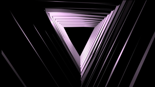 3d 同心简单三角形隧道动画视频