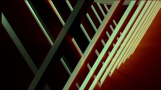 3d 三角形隧道动画视频