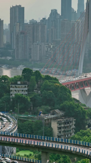 竖屏重庆城市中心乌云蔽日奇观延时重庆延时摄影16秒视频