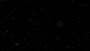 在黑色背景上小白微粒空间飞行时的空格37秒视频